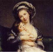 Elisabeth Louise Viegg-Le Brun, Self portrait in a Turban with Julie,